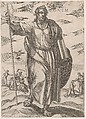 St. Judas Thaddeus from 'Christ, Mary, and the Apostles', Antonio Tempesta Italian, Etching; first state of two (Bartsch)