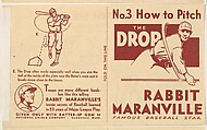 No. 3, How to Pitch the Drop, National Chicle Gum Company, Cambridge, Massachusetts, Commercial Lithograph