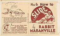 No. 6, How to Slide, National Chicle Gum Company, Cambridge, Massachusetts, Commercial Lithograph