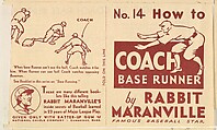 No. 14, How to Coach Base Runner, National Chicle Gum Company, Cambridge, Massachusetts, Commercial Lithograph