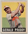 Gerald Priddy, from the All-Star Baseball series (R401-1), issued by Leaf Gum Company, Leaf Gum, Co., Chicago, Illinois  American, Commercial chromolithograph