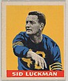Sid Luckman, from the All-Star Football series (R401-3), issued by Leaf Gum Company, Leaf Gum, Co., Chicago, Illinois  American, Commercial chromolithograph