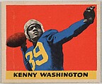 Kenny Washington, from the All-Star Football series (R401-3), issued by Leaf Gum Company, Leaf Gum, Co., Chicago, Illinois American, Commercial chromolithograph