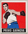 Primo Carnera, from the Knock-Out Bubble Gum series (R401-5), issued by Leaf Gum Company, Leaf Gum, Co., Chicago, Illinois  American, Commercial Chromolithograph