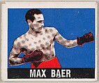 Max Baer, from the Knock-Out Bubble Gum series (R401-5), issued by Leaf Gum Company, Leaf Gum, Co., Chicago, Illinois American, Commercial Chromolithograph