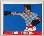 Lou Ambers, from the Knock-Out Bubble Gum series (R401-5), issued by Leaf Gum Company, Leaf Gum, Co., Chicago, Illinois American, Commercial Chromolithograph