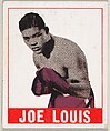 Joe Louis, from the Knock-Out Bubble Gum series (R401-5), issued by Leaf Gum Company, Leaf Gum, Co., Chicago, Illinois  American, Commercial Chromolithograph