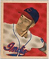 Gene Bearden, part of the 1949 Bowman Baseball series (R406-2) issued by Bowman Gum Company., Bowman Gum Company American, Commercial color lithograph