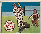 Jimmy Foxx, from the series Baseball Stars (R302-1), Michael Pressner and Co. American, Commercial lithograph