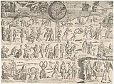 The Cage of Fools (La gabbia de' matti), Sebastiano di Re (Italian, active Rome, 1557–63), Engraving