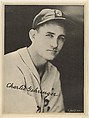 Charlie Gehringer, from the "Baseball and Football" set (R311), issued by the National Chicle Company to promote Diamond Stars Gum, National Studios American, Albumen print ("leather" finish)
