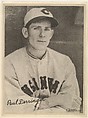 Paul Derringer, from the "Baseball and Football" set (R311), issued by the National Chicle Company to promote Diamond Stars Gum, National Studios American, Albumen print ("leather" finish)
