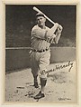 Rogers Hornsby, from the "Baseball and Football" set (R311), issued by the National Chicle Company to promote Diamond Stars Gum, National Studios American, Albumen print ("leather" finish)
