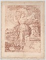 Mrs. Abington as Thalia, Francesco Bartolozzi  Italian, Stipple engraving and etching; working proof, printed in brown ink