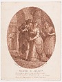 Romeo and Juliet at the Masquerade (Shakespeare, Romeo and Juliet, Act 1, Scene 5), Francesco Bartolozzi  Italian, Stipple engraving, and etching, printed in brown ink