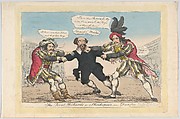 The Rival Richards, or Sheakspear in Danger, William Heath ('Paul Pry')  British, Hand-colored etching