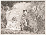 Infant Shakespeare Attended by Nature and the Passions, Benjamin Smith  British, Stipple engraving; early trial state