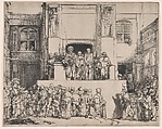 Christ Presented to the People, Rembrandt (Rembrandt van Rijn) Dutch, Drypoint on Japanese paper; fourth state of eight