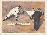 Van Atta, St. Louis Pitcher, out at plate..., from the Colored Photos Premiums series (R312) issued by the National Chicle Gum Company, National Chicle Gum Company, Cambridge, Massachusetts, Photolithograph