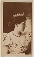 Mrs. Langtry, from the Actresses series (N245) issued by Kinney Brothers to promote Sweet Caporal Cigarettes, Kinney Brothers Tobacco Company  American, Albumen photograph