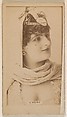Miss L'Hery, from the Actresses series (N245) issued by Kinney Brothers to promote Sweet Caporal Cigarettes, Kinney Brothers Tobacco Company  American, Albumen photograph