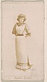 Annie Louis, from the Actresses series (N245) issued by Kinney Brothers to promote Sweet Caporal Cigarettes, Kinney Brothers Tobacco Company  American, Albumen photograph