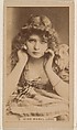 Miss Mabel Love, from the Actresses series (N245) issued by Kinney Brothers to promote Sweet Caporal Cigarettes, Kinney Brothers Tobacco Company  American, Albumen photograph