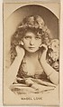 Miss Mabel Love, from the Actresses series (N245) issued by Kinney Brothers to promote Sweet Caporal Cigarettes, Kinney Brothers Tobacco Company  American, Albumen photograph