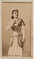 Mlle. Maria, from the Actresses series (N245) issued by Kinney Brothers to promote Sweet Caporal Cigarettes, Kinney Brothers Tobacco Company  American, Albumen photograph