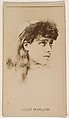 Julia Marlow, from the Actresses series (N245) issued by Kinney Brothers to promote Sweet Caporal Cigarettes, Kinney Brothers Tobacco Company  American, Albumen photograph