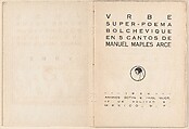 Urbe: super-poema bolchevique en 5 cantos (Urbe: Bolshevik Super-poem in 5 Parts), Manuel Maples Arce (Mexican, Papantla 1898–1980 Mexico City), Woodcut illustrations