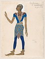 Design for the Costume of a Slave, for the Ballet 'La Tragédie de Salomé', Léon Bakst  Russian, born present day Belarus, Gouache, watercolor, and gold paint