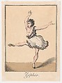 Zéphir, George Cruikshank  British, Hand-colored lithograph