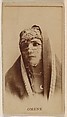 Omene, from the Actresses series (N245) issued by Kinney Brothers to promote Sweet Caporal Cigarettes, Kinney Brothers Tobacco Company American, Albumen photograph