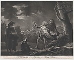 Mr. Garrick in the Character of King Lear (Shakespeare, King Lear, Act 3, Scene 1), James McArdell  Irish, Mezzotint; second state