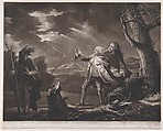 David Garrick as King Lear (Shakespeare, King Lear, Act 3, Scene 1), James McArdell  Irish, Mezzotint; first state of two, proof before letters