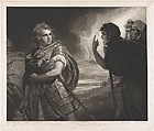 Mr. Henderson in the Character of Macbeth, John Jones British, Mezzotint; first state with dotted lettering