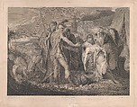 King Lear Weeping Over the Body of Cordelia (Shakespeare, King Lear, Act 5, Scene 3), Francis Legat  British, Etching and engraving