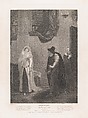 Shylock's House–Shylock, Jessica and Launcelot (Shakespeare, Merchant of Venice, Act 2, Scene 5), Peter Simon (British, London ca. 1764–1813 Paris), Stipple engraving
