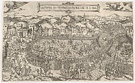 Carnival games held on the Mount Testaccio in Rome, Monogrammist ITF (Italian (?), active ca. 1540–60), Engraving