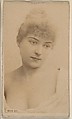 Miss Bie, from the Actresses series (N246), Type 1, issued by Kinney Brothers to promote Sporting Extra Cigarettes, Kinney Brothers Tobacco Company  American, Albumen photograph