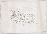 Der Besessene (The Escapee: A Real Scene in the Hospital of San Spirito at Rome), John Barlow British, Outline engraving and etching