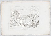 Belisane and Percival Under the Enchantment of Urma, Johann Heinrich Lips Swiss, Outline engraving and etching
