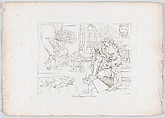 Das Gespenst des Dion (The Apparition Appears to Dion Wielding a Broom, Plutarch, Dion, 55), Johann Heinrich Lips Swiss, Outline engraving and etching