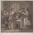 The Resentment of Queen Catherine (Paul de Rapin, History of England), John Ogborne  British, Stipple engraving with etching