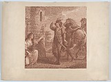 Prince Edmund, surnam'd Ironside and Algitha, Francesco Bartolozzi  Italian, Stipple engraving, printed in reddish-brown ink