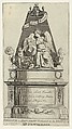 A Design for a Monument Dedicated to the Memory of Mr. Henderson, Thomas Prattent  British, Etching and engraving