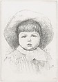 Portrait of a Child (Cyril Nast?), Thomas Nast American, born Germany, Etching; first state