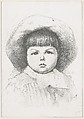 Portrait of a Child (Cyril Nast?), Thomas Nast American, born Germany, Etching; second state