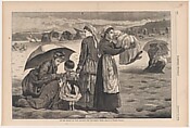 On the Beach at Long Branch – The Children's Hour (from "Harper's Weekly," Vol. XVIII), Winslow Homer  American, Wood engraving